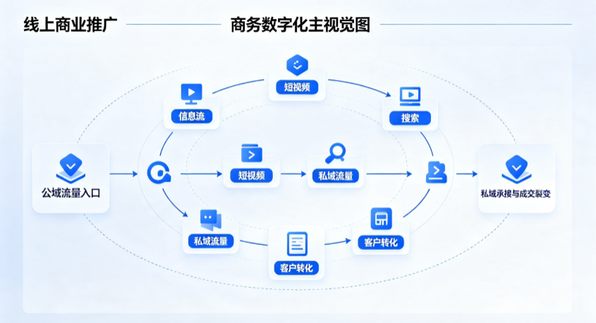 梨树县线上商业推广怎么做？全域流量闭环搭建与低成本转化实战指南